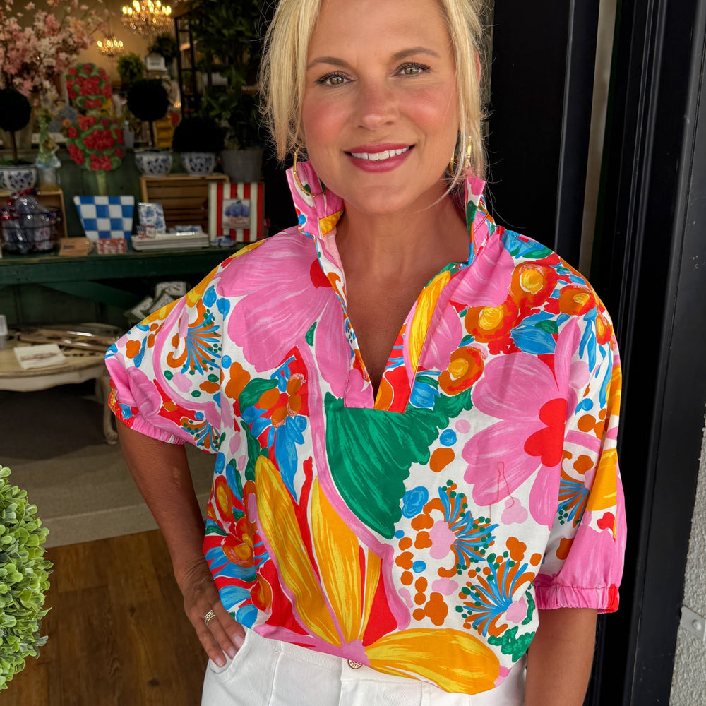 Blakely Gardenscape Floral Top