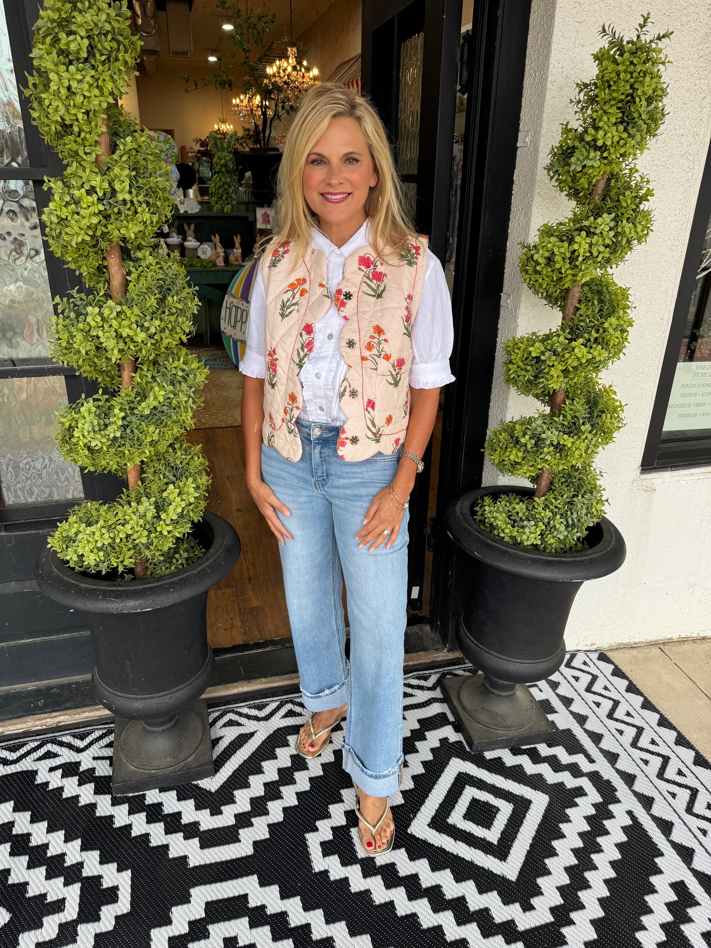 Ivy Jane Quilted Scallop Vest