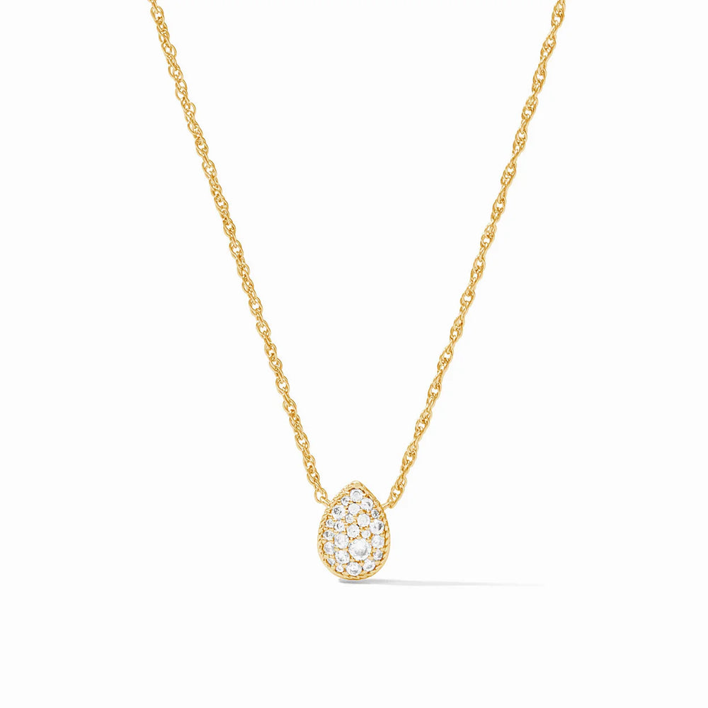 Pave Teardrop Delicate Necklace - Cubic Zirconia