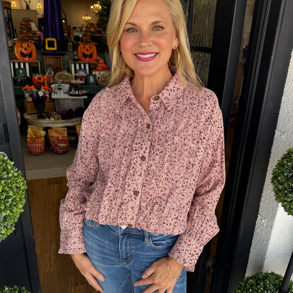Ivy Jane Tuxedo Gauze Top
