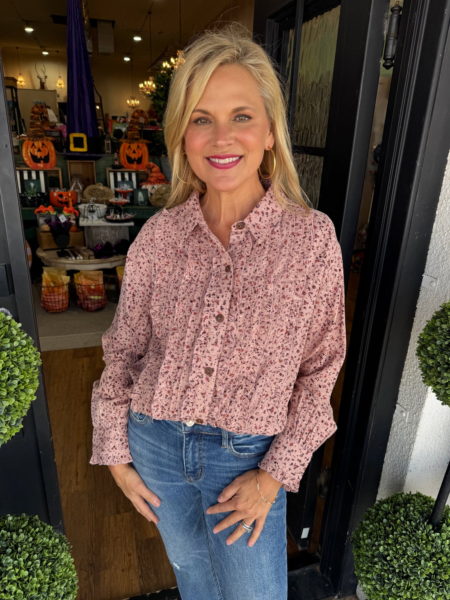 Ivy Jane Tuxedo Gauze Top