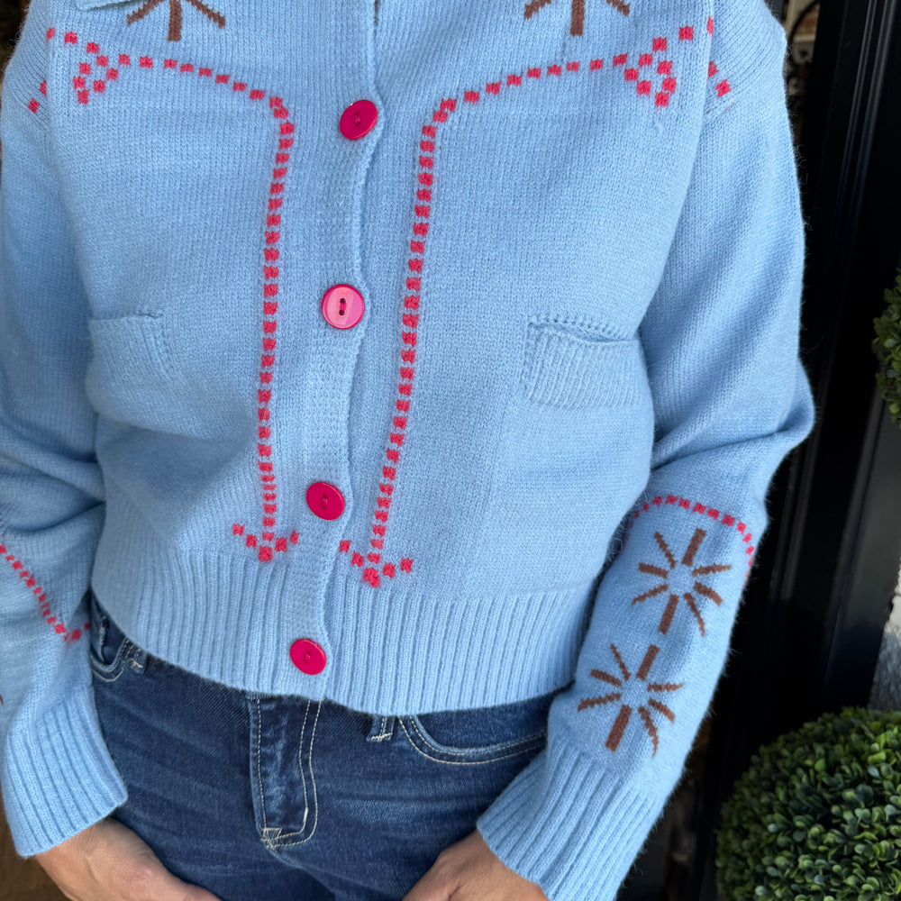 Daisy Top - Blue Coral
