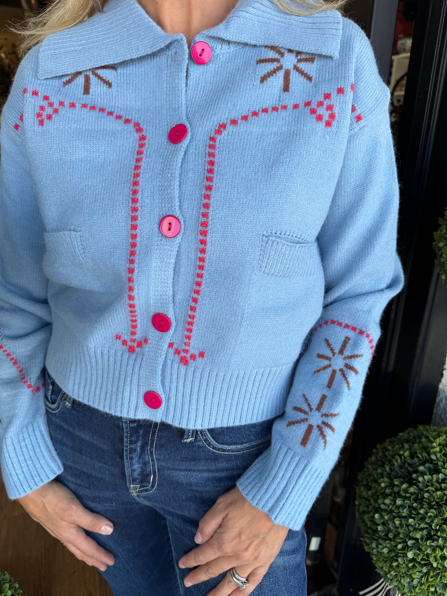 Daisy Top - Blue Coral