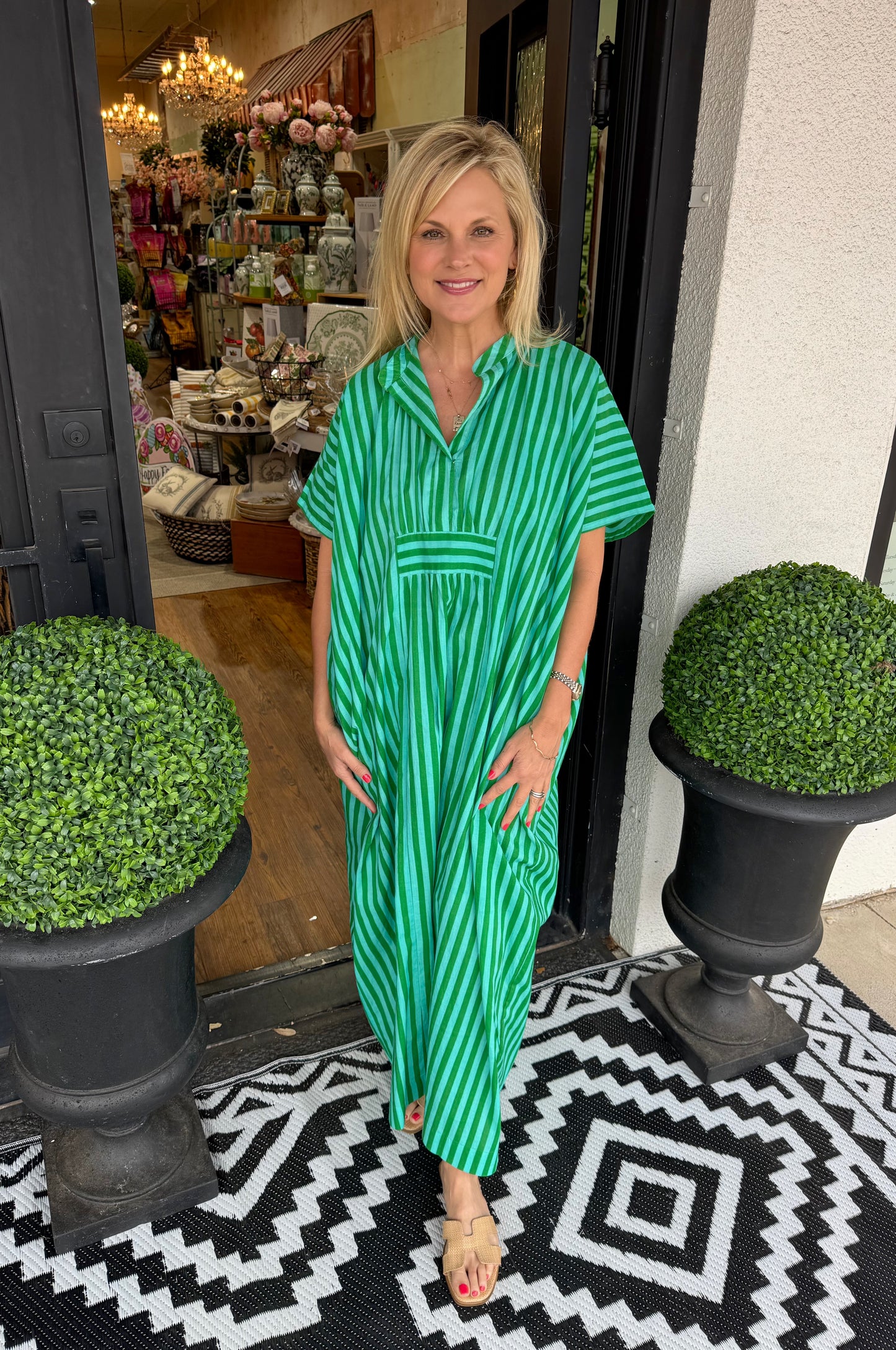 Margot Kaftan Dress- Green