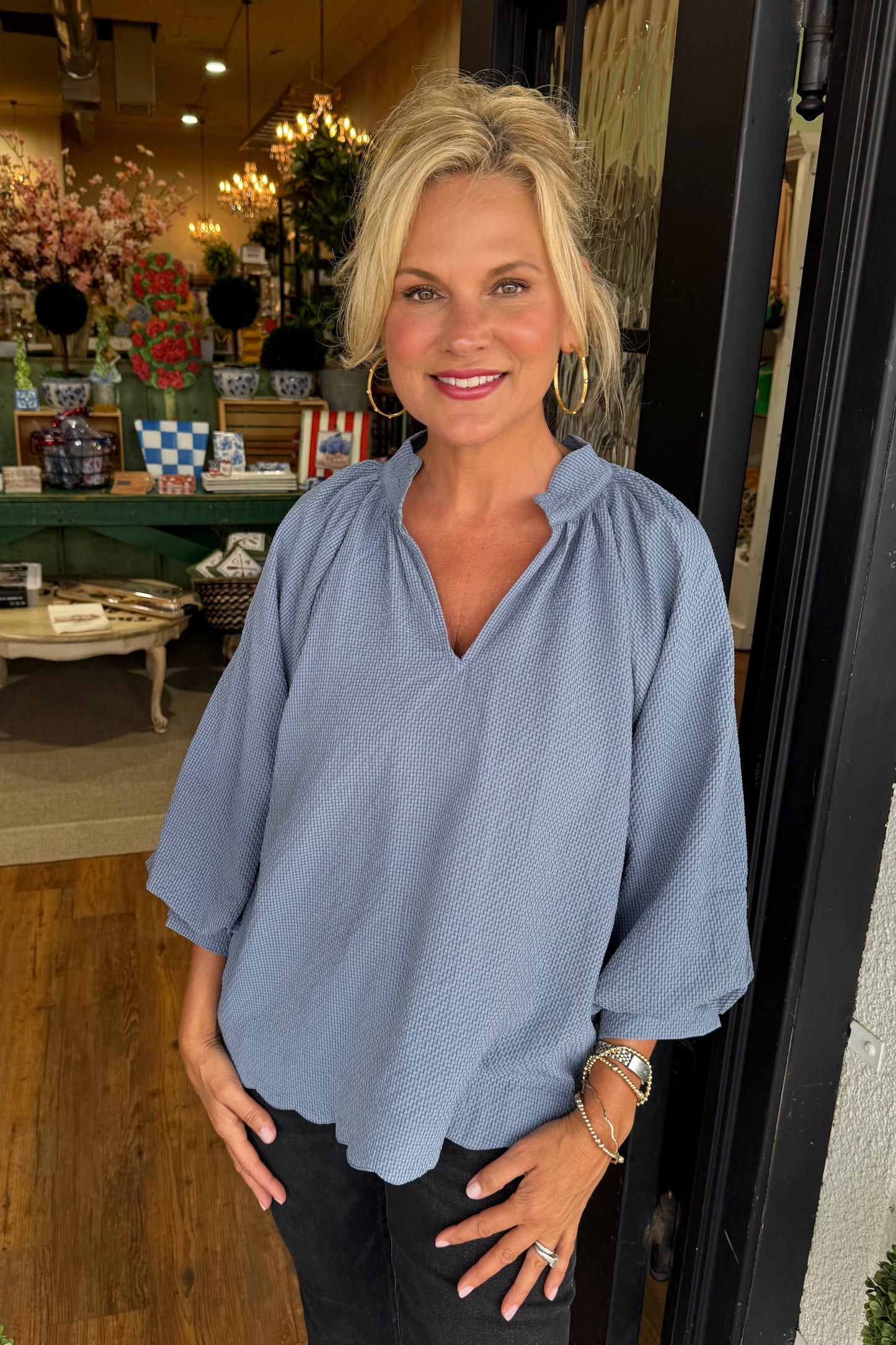 Michelle Top - Steel Blue