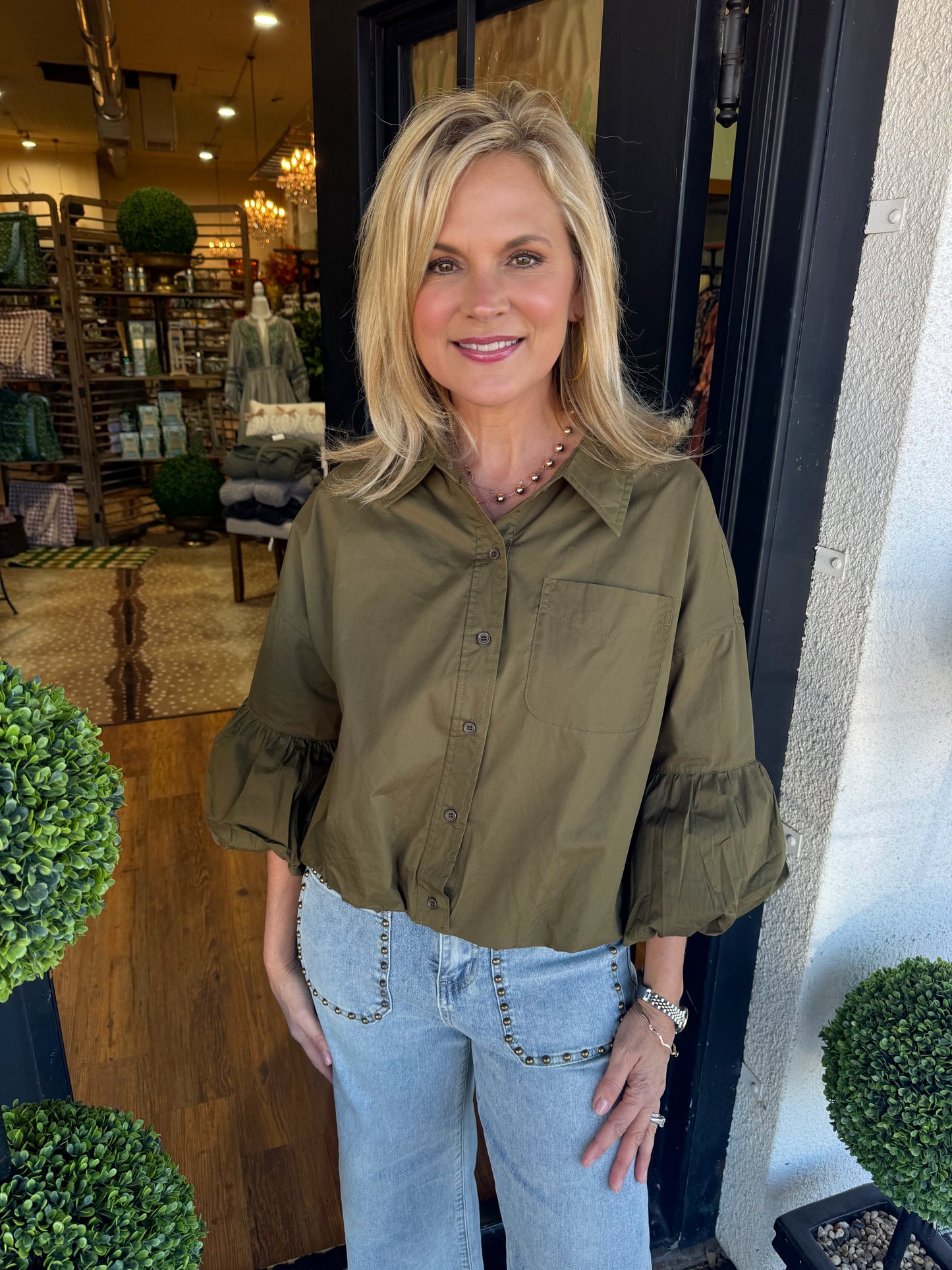 Oakley Top - Ash Olive