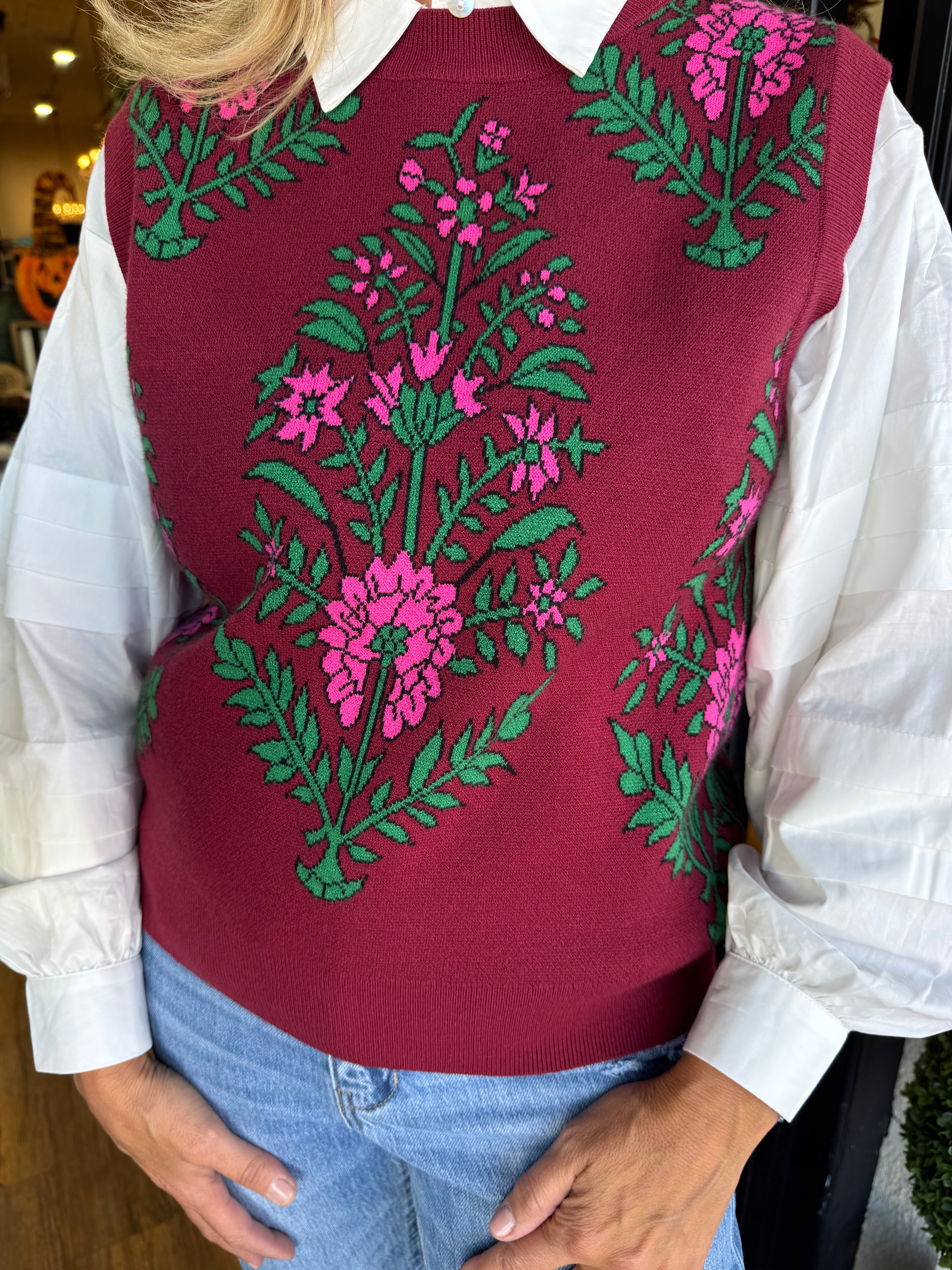 Collins Vest-Burgundy – Vine on Main