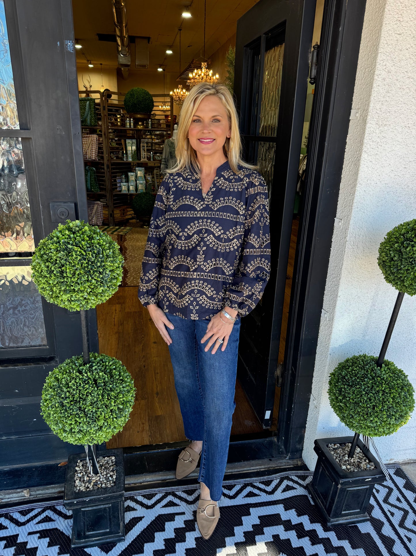 Elizabeth Top - Navy