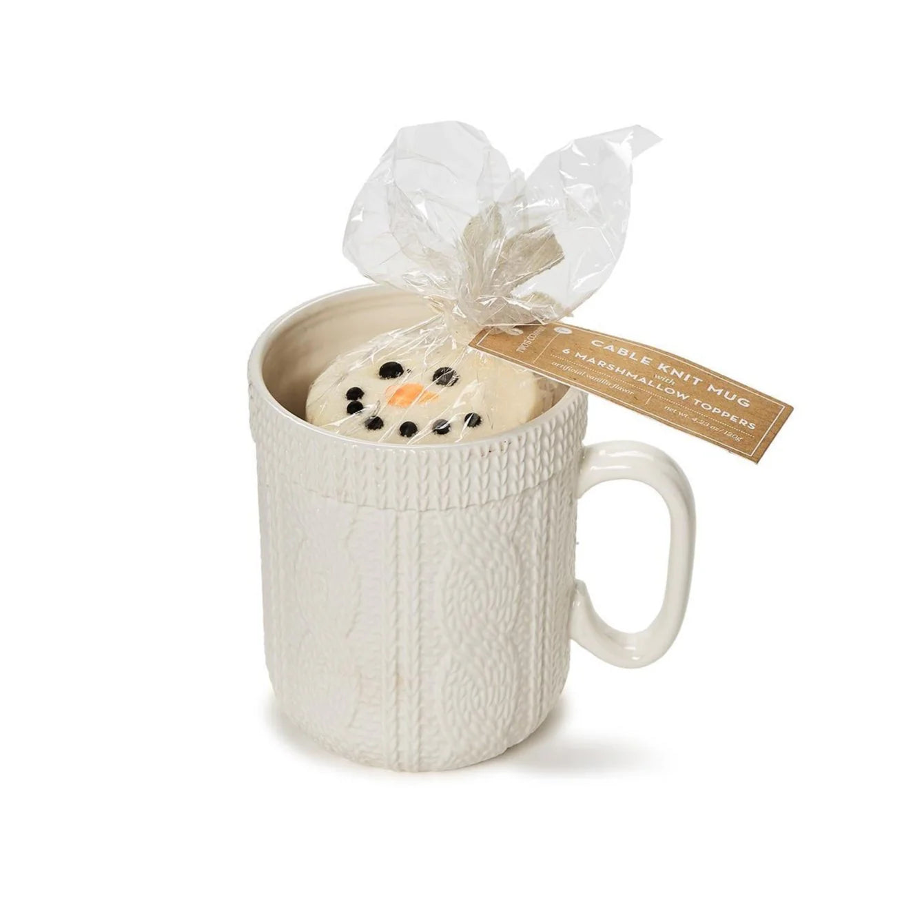 Cable Knit Mug with Marshmallow