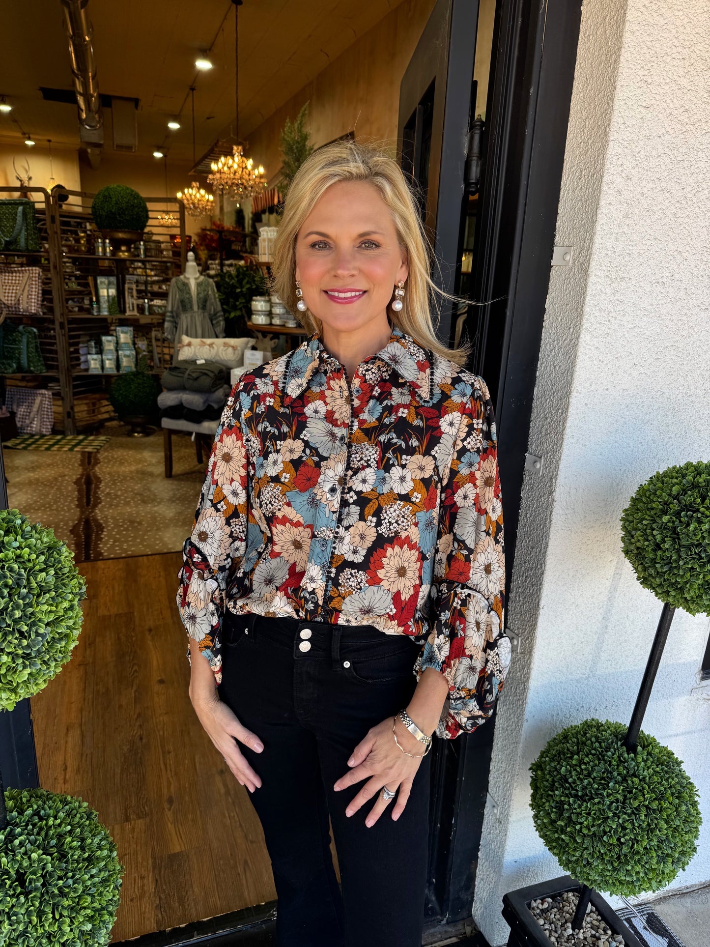 Ivy Jane Midnight Floral Top