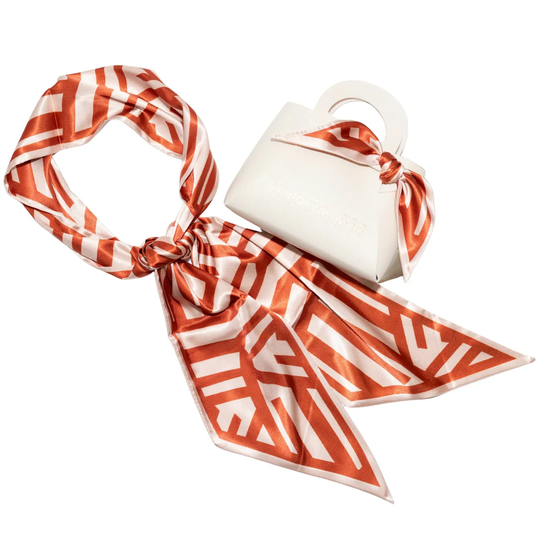 Burnt Orange & Cream Gameday Scarf