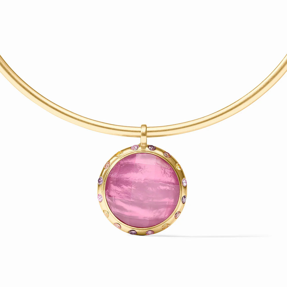 Rainbow Statement Necklace - Iridescent Tourmaline Pink