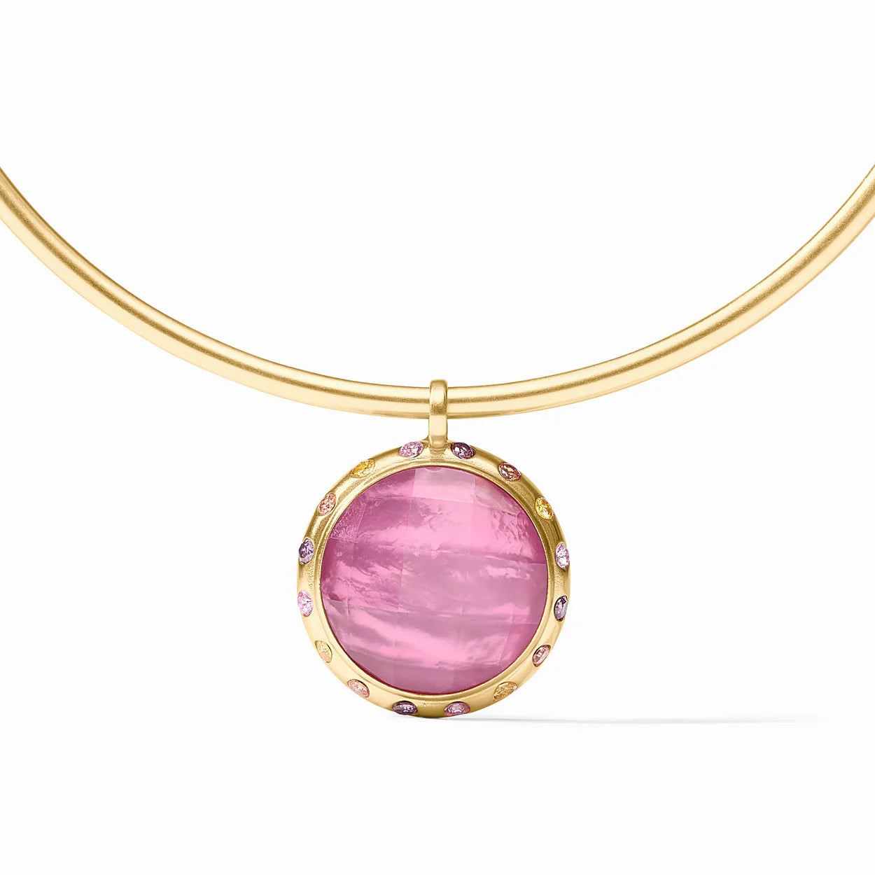 Rainbow Statement Necklace - Iridescent Tourmaline Pink