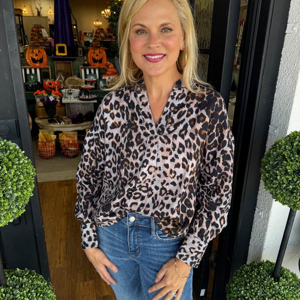 Ivy Jane Leopard Gauze Popover