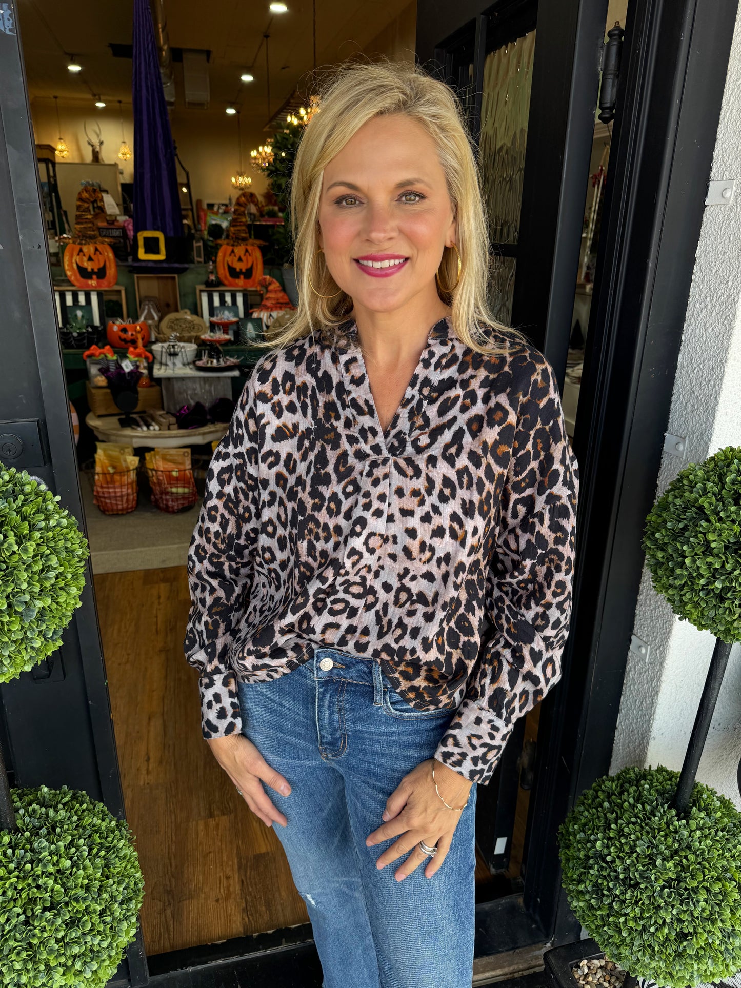 Ivy Jane Leopard Gauze Popover
