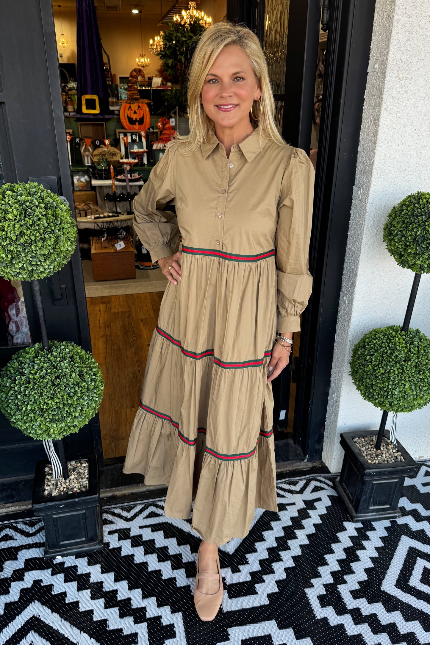 Caroline Dress - Taupe
