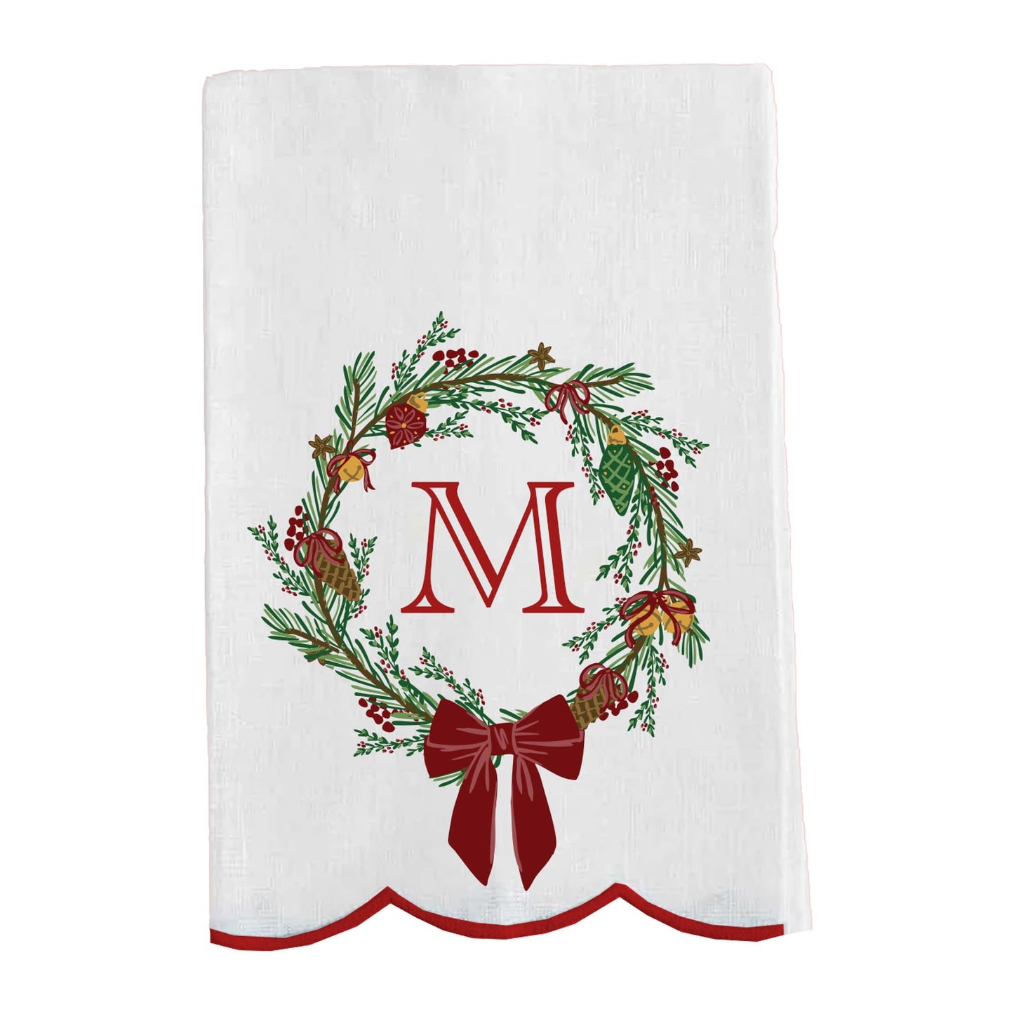 Christmas Wreath Tea Towel