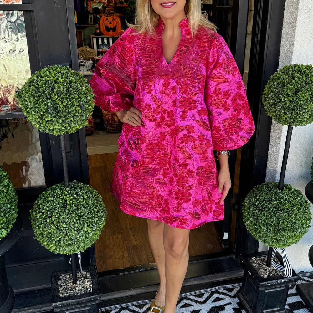 Katrina Dress - Hot Pink
