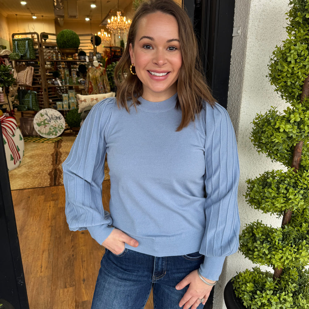 Fallon Sweater - Marble Blue