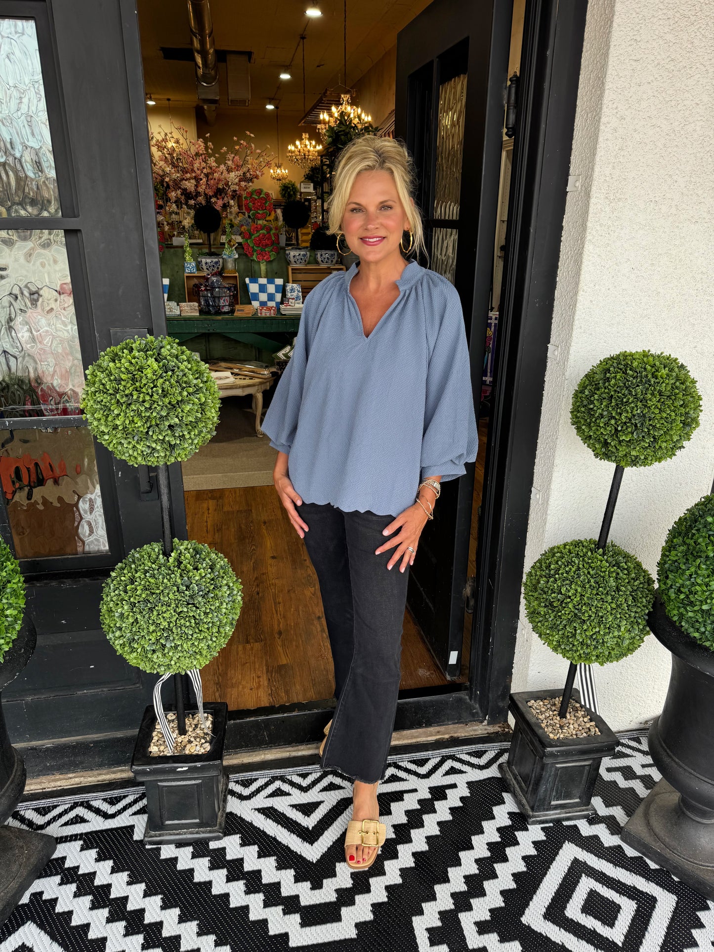 Michelle Top - Steel Blue