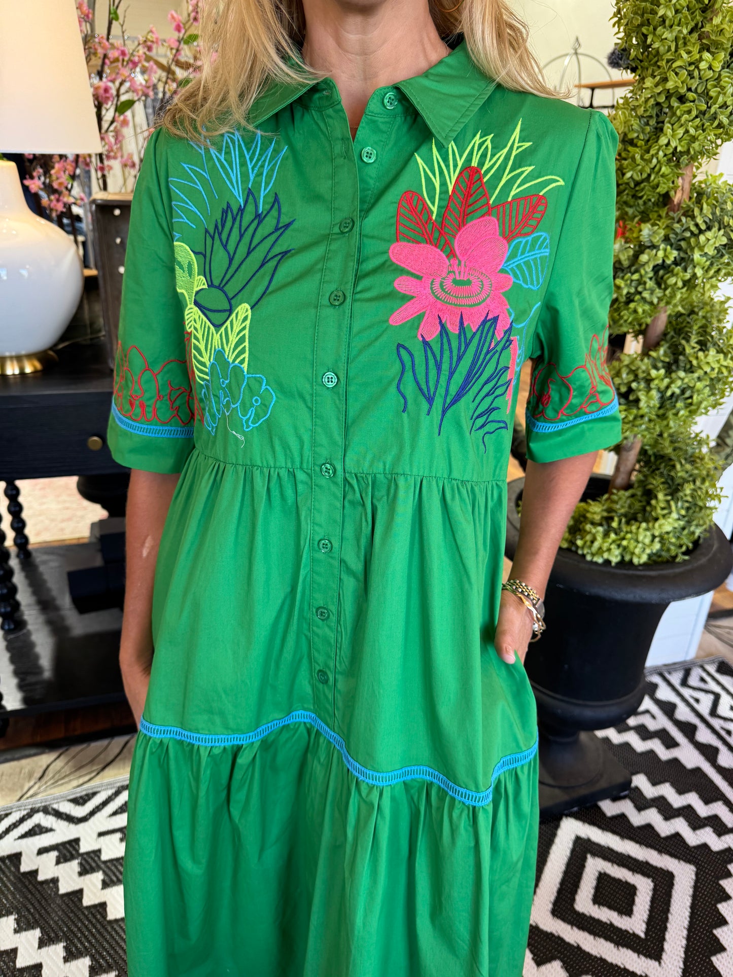 Sofia Dress - Kelly Green