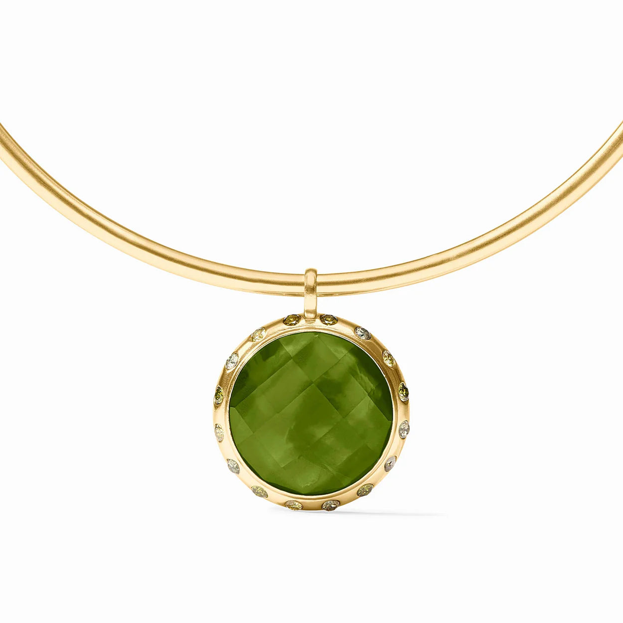 Rainbow Statement Necklace - Iridescent Palmetto Green