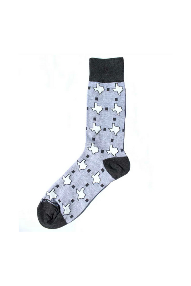 Men's Texas Socks - Gray/White