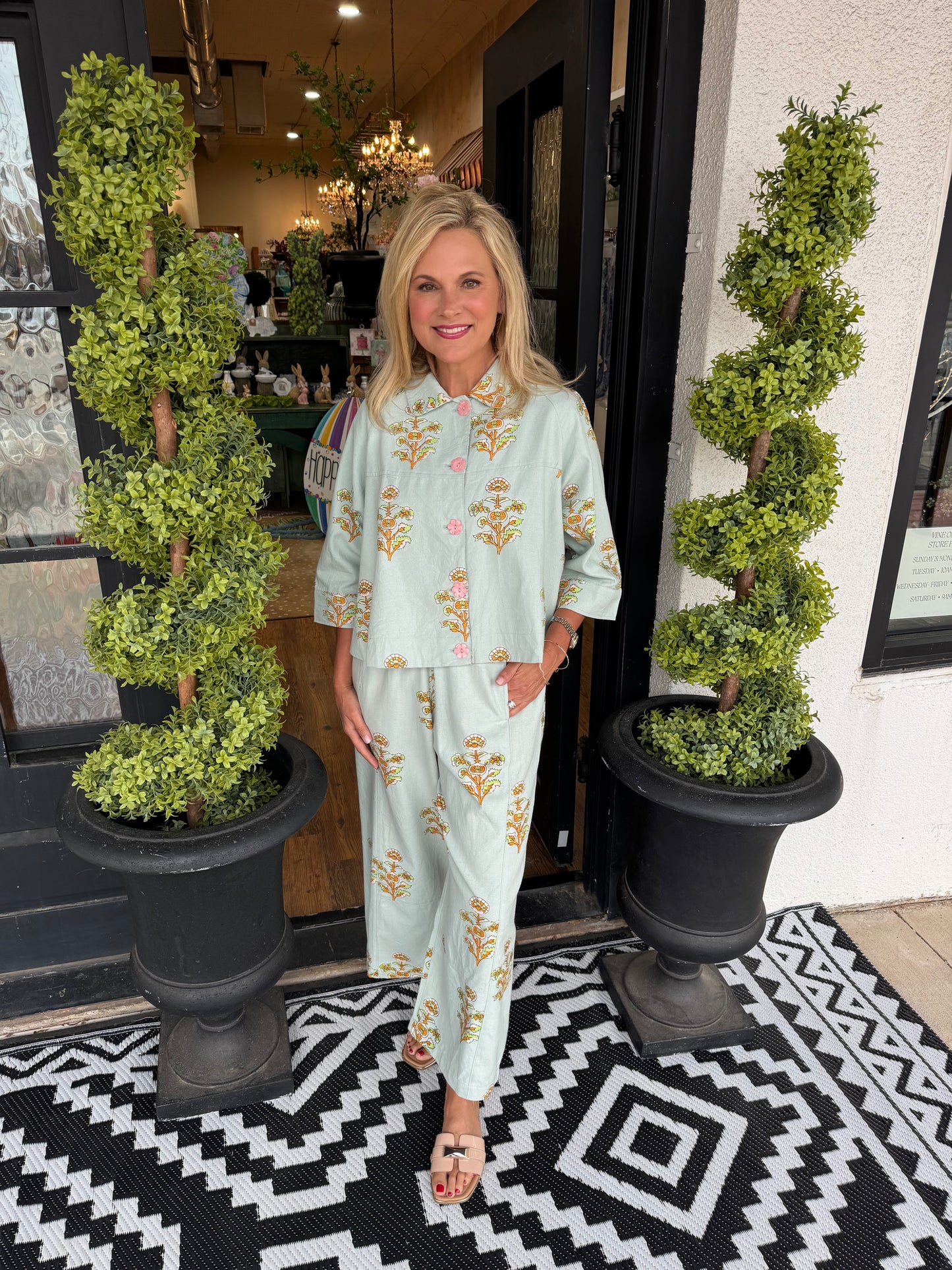 Ivy Jane Print Barrel Pant