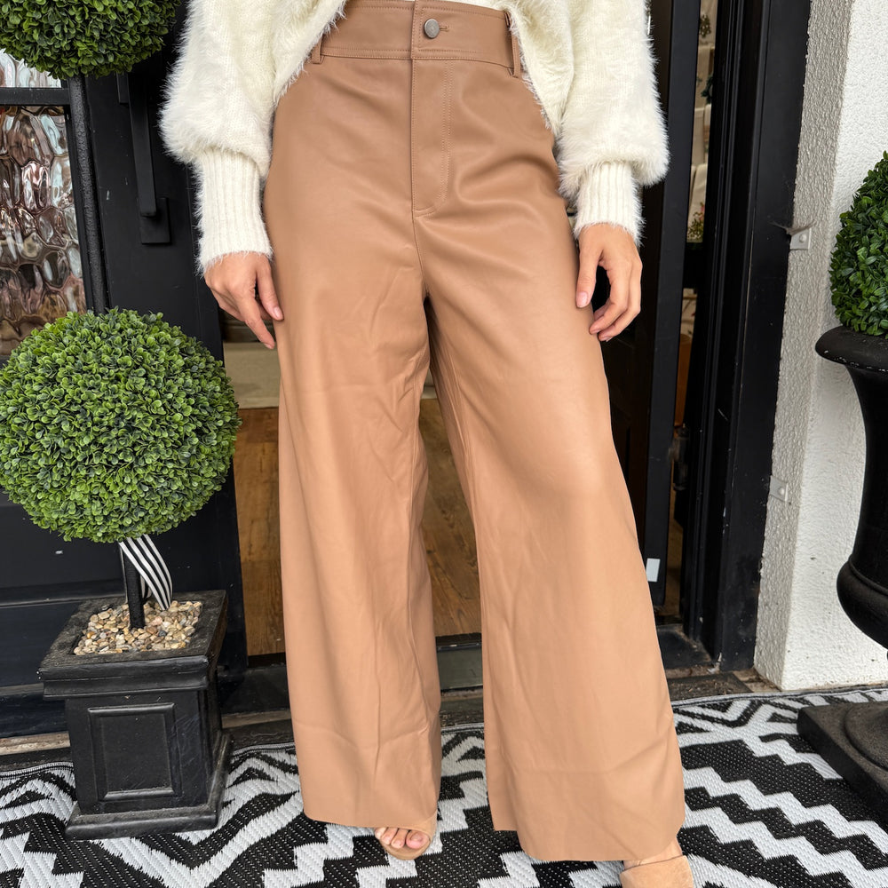 
                      
                        Stevie Leather Pants- Tan
                      
                    