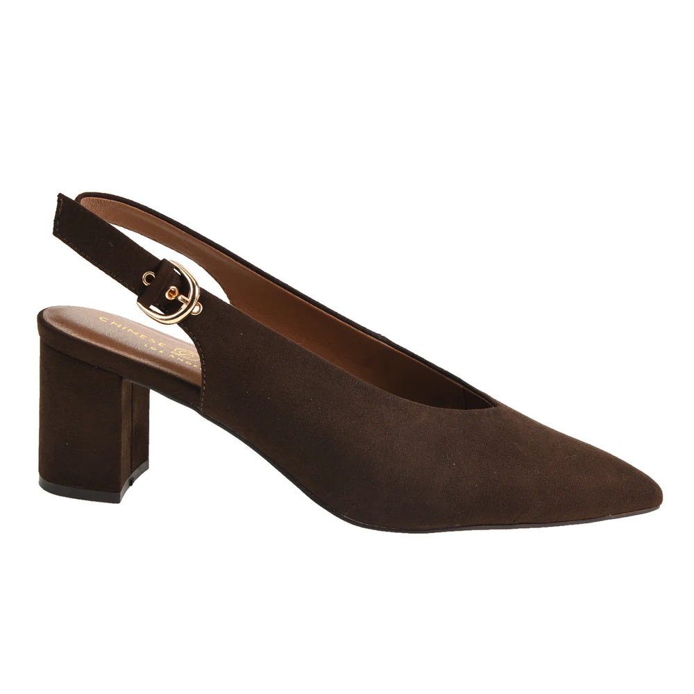 Menny Slingback Pump - Chocolate