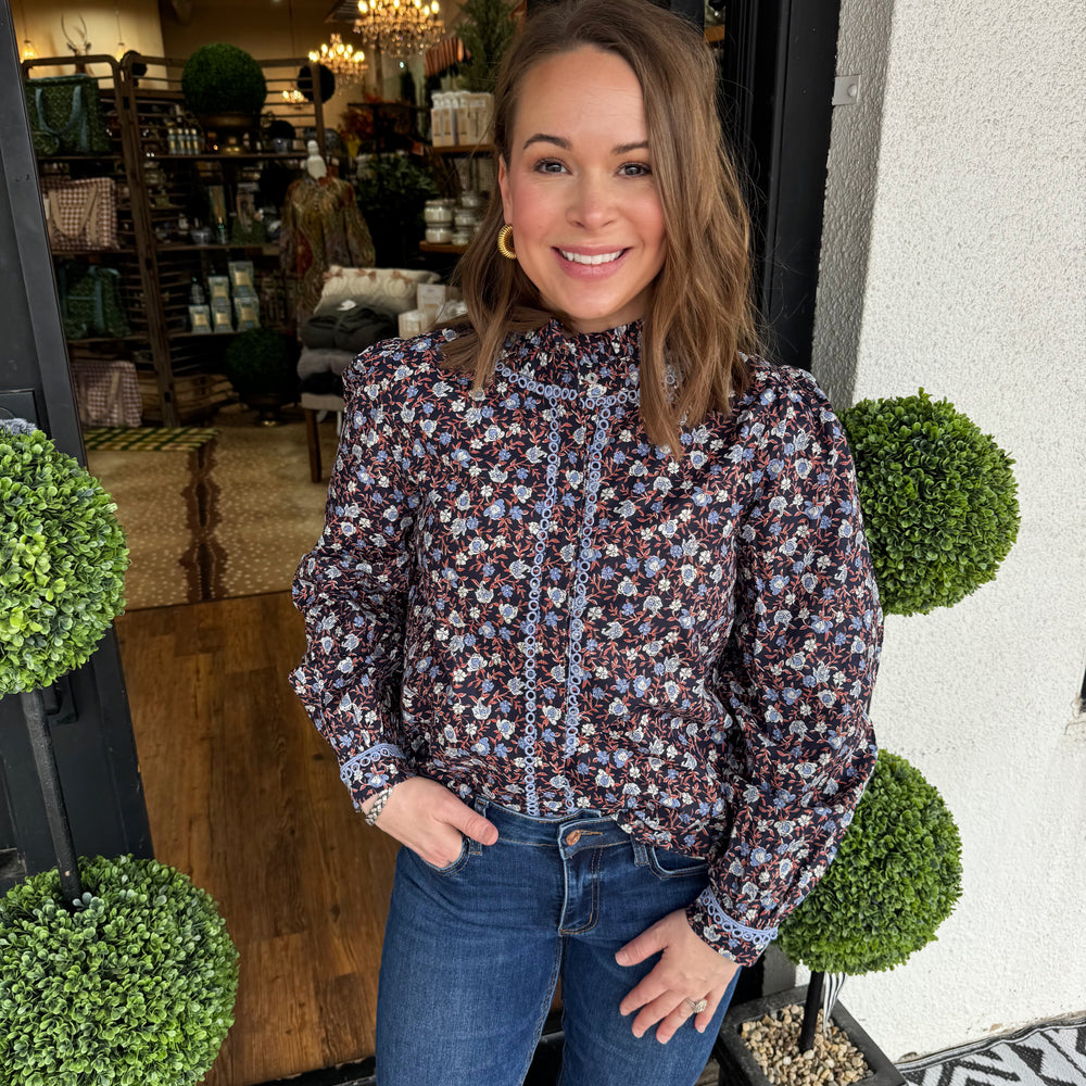 Marguerite Top - Navy