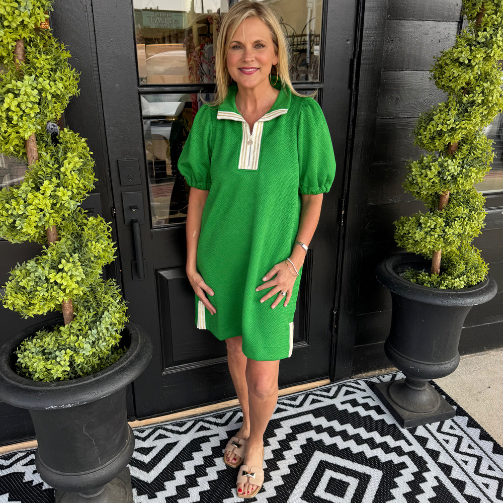 Mary Square Andie Dress Green