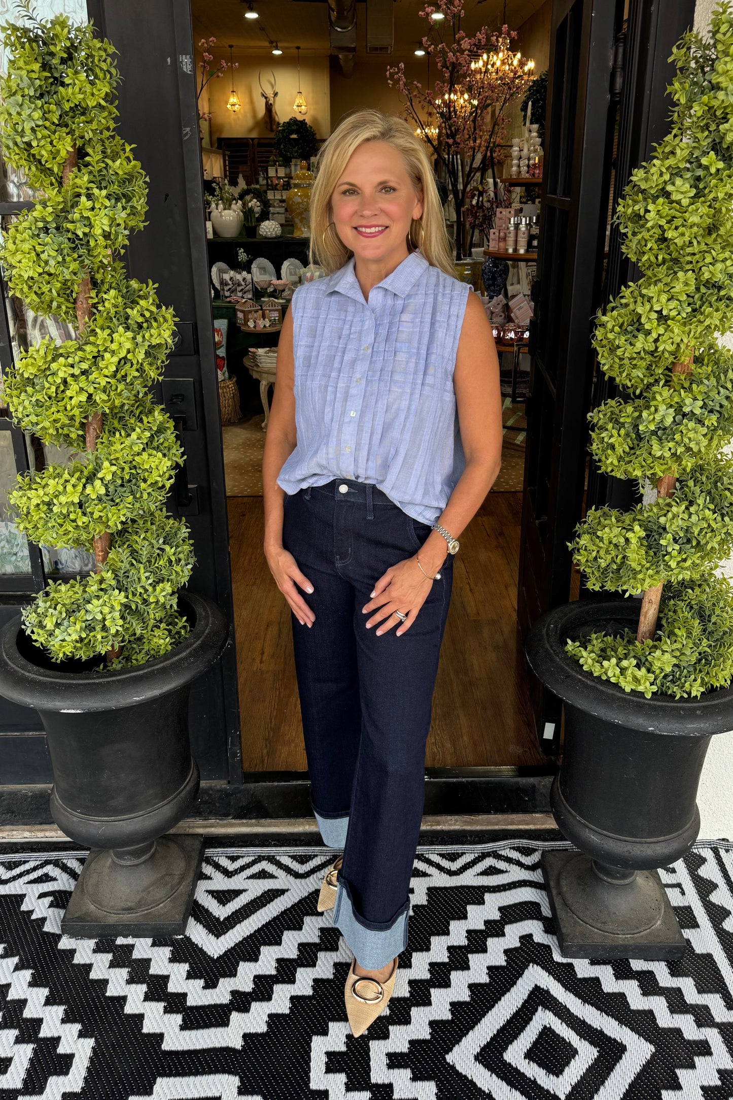 Ivy Jane Tucked Pattern Shirt