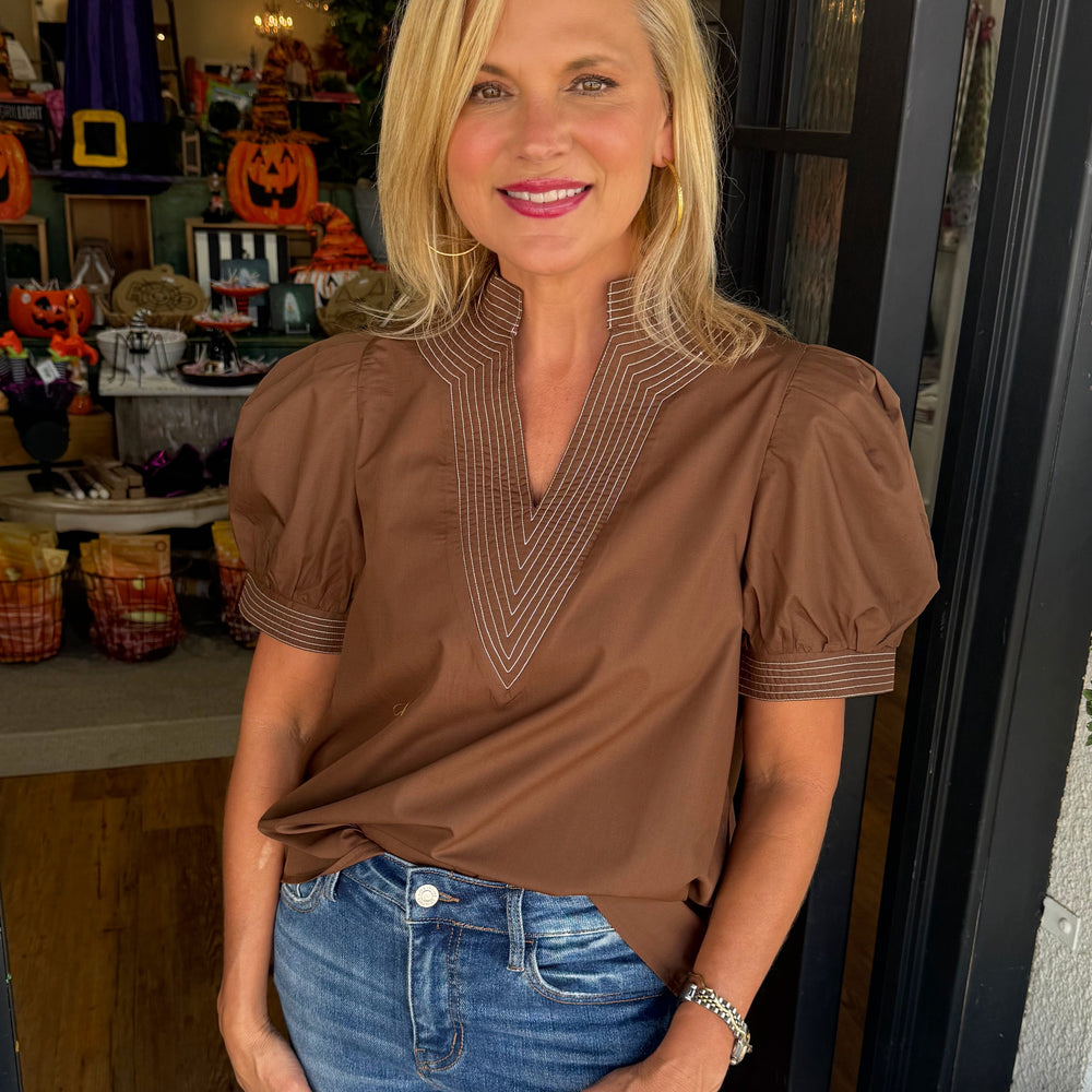 Eliza Top - Brown