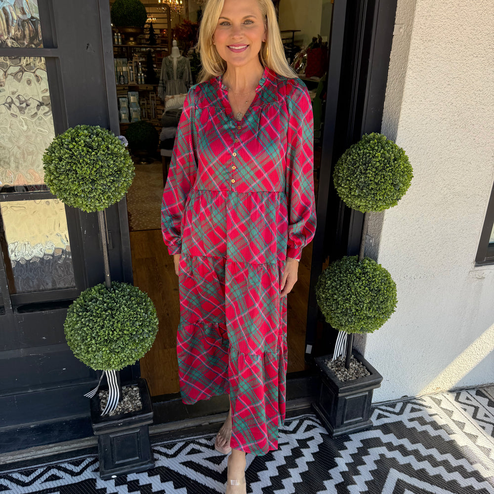 Gracelyn Plaid About You Dress - Pink