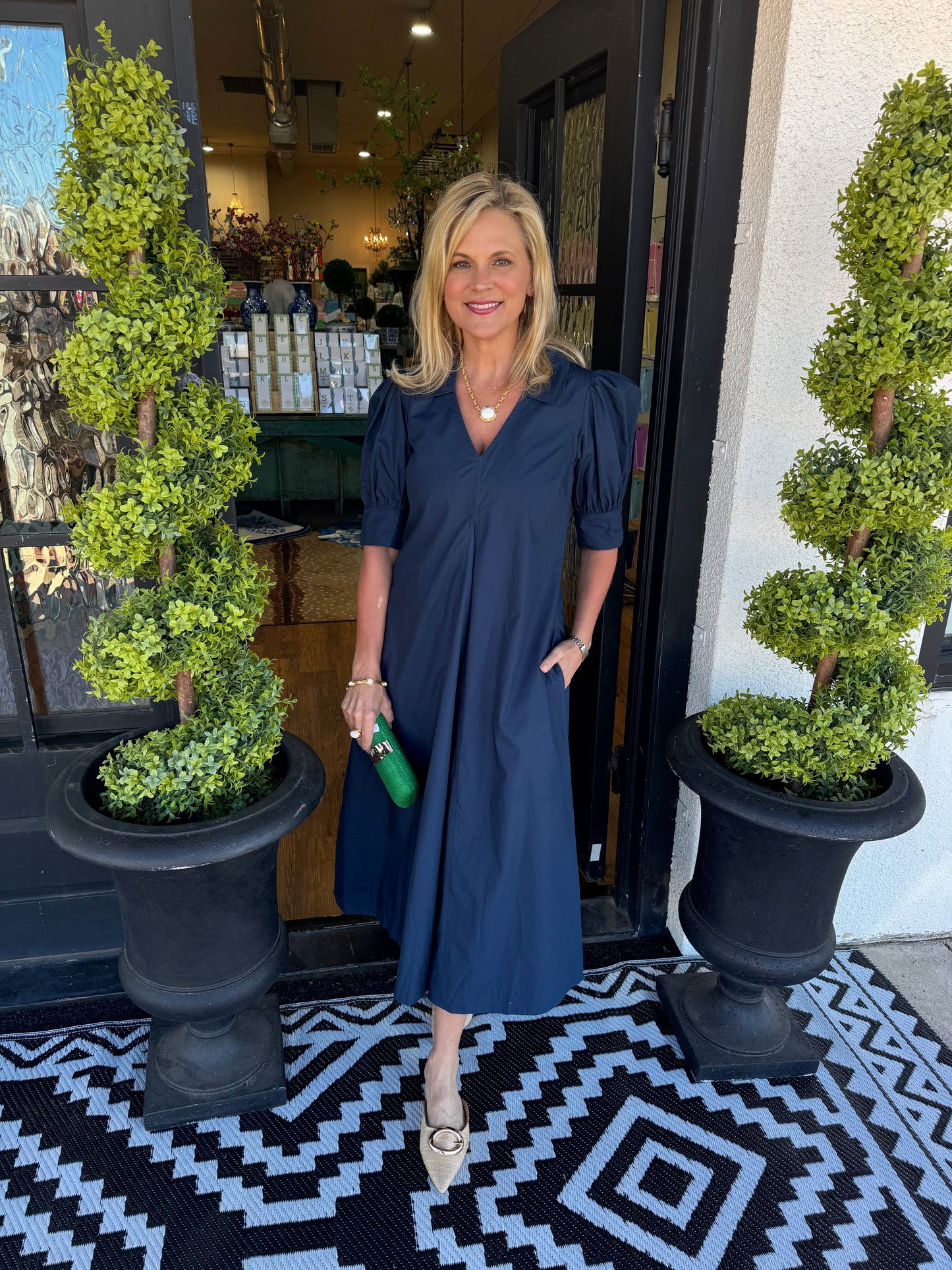 Macy Dress - Deep Navy