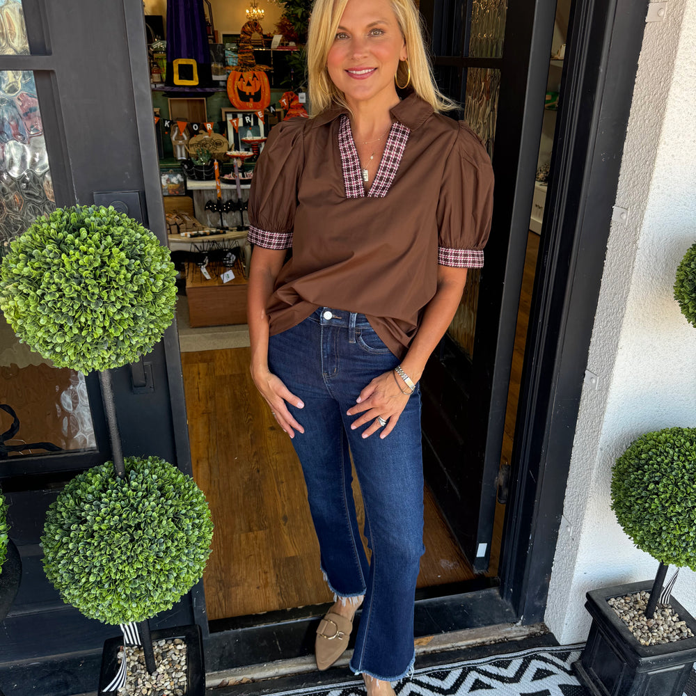 Evangeline Top - Brown