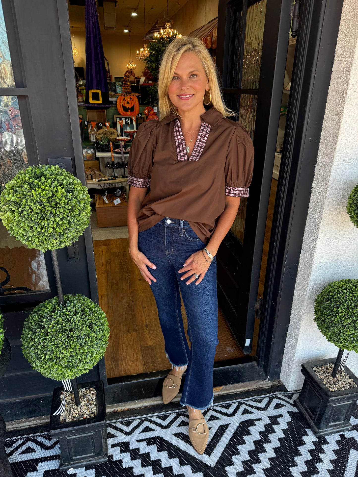 Evangeline Top - Brown