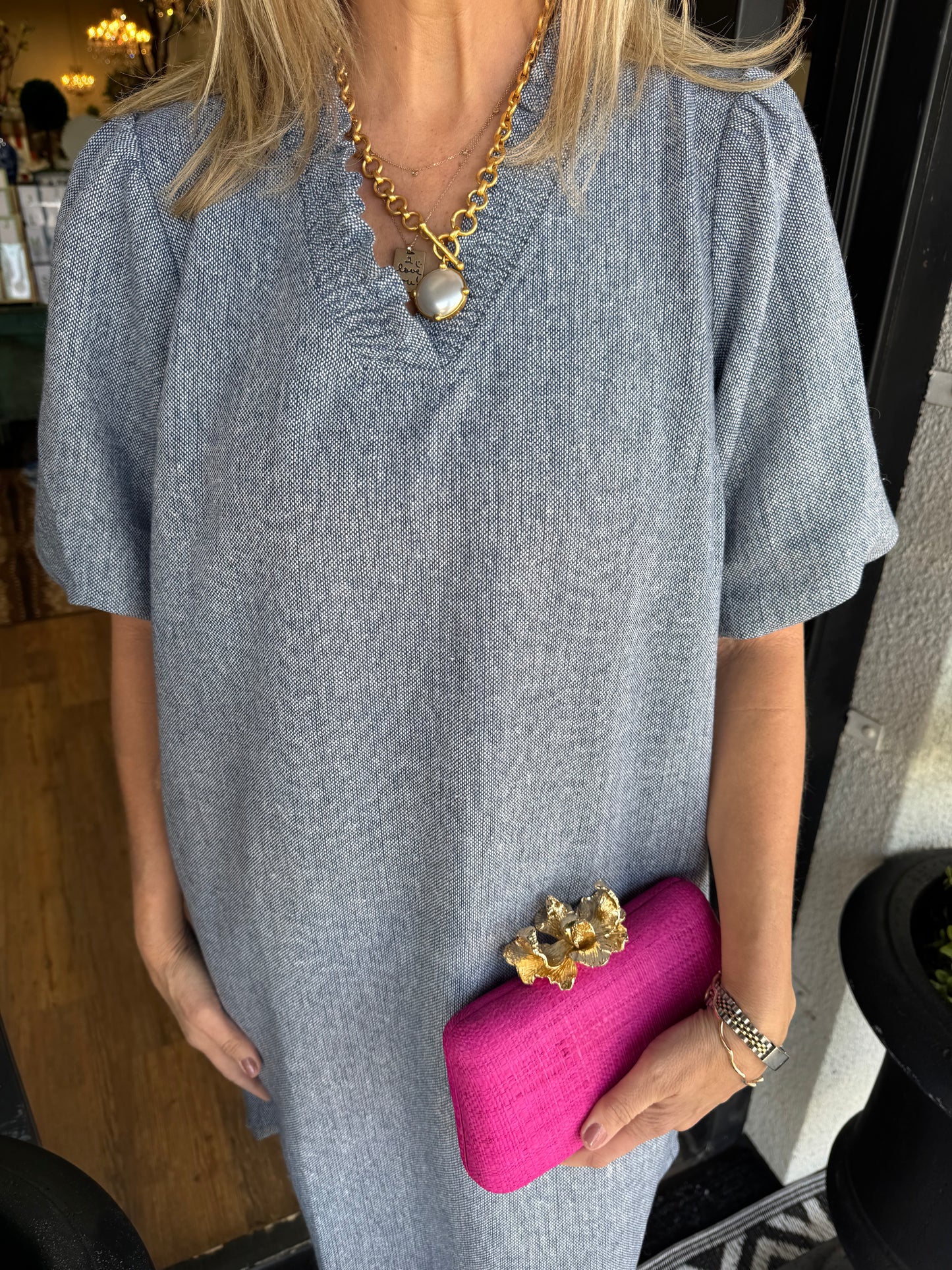 Tracy Dress - Denim Blue