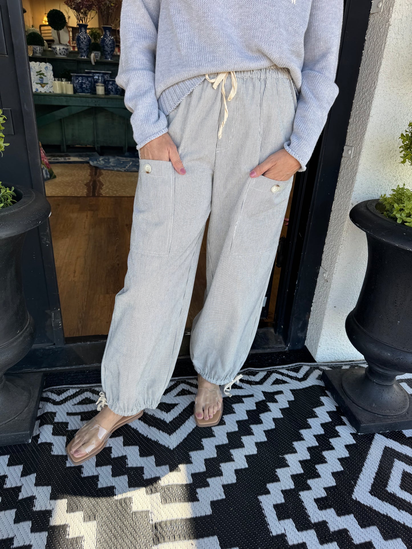 Jersey Pant - Black/Natural