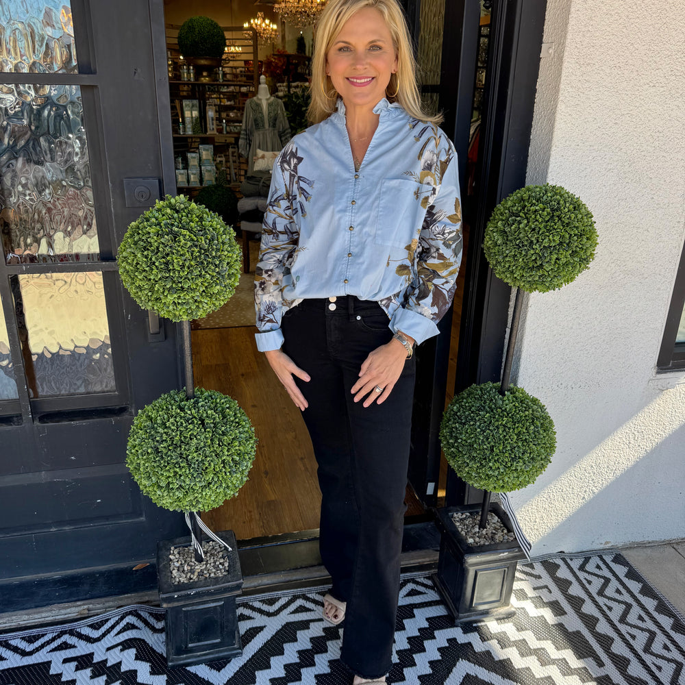 
                  
                    Riley Top - Chambray
                  
                