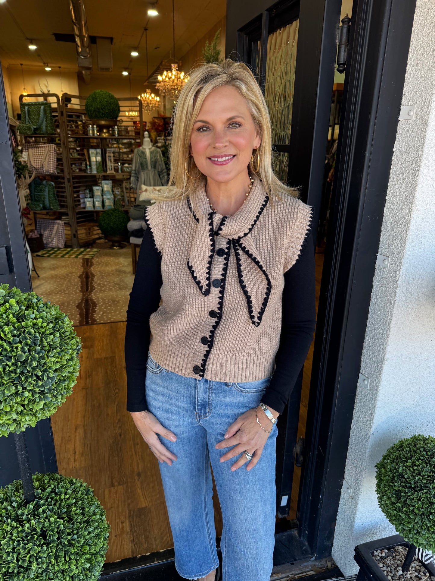 Honey Top - Taupe Black