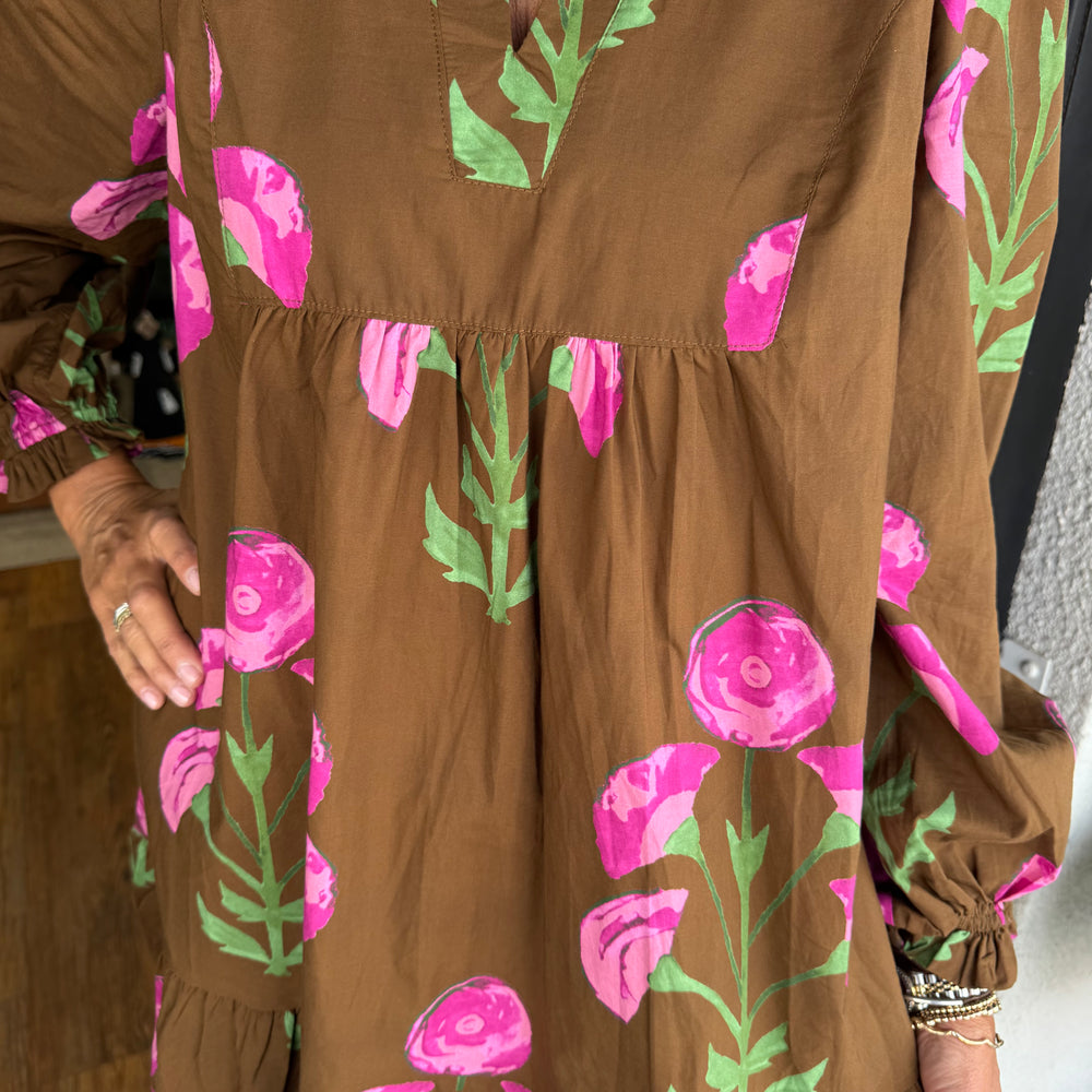 Frankie Dress - Brown Mix