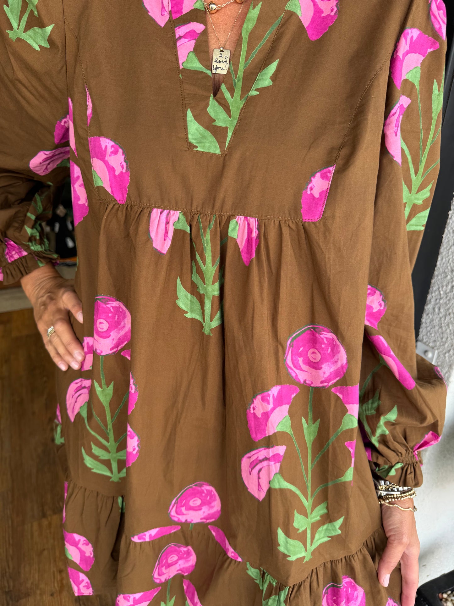 Frankie Dress - Brown Mix