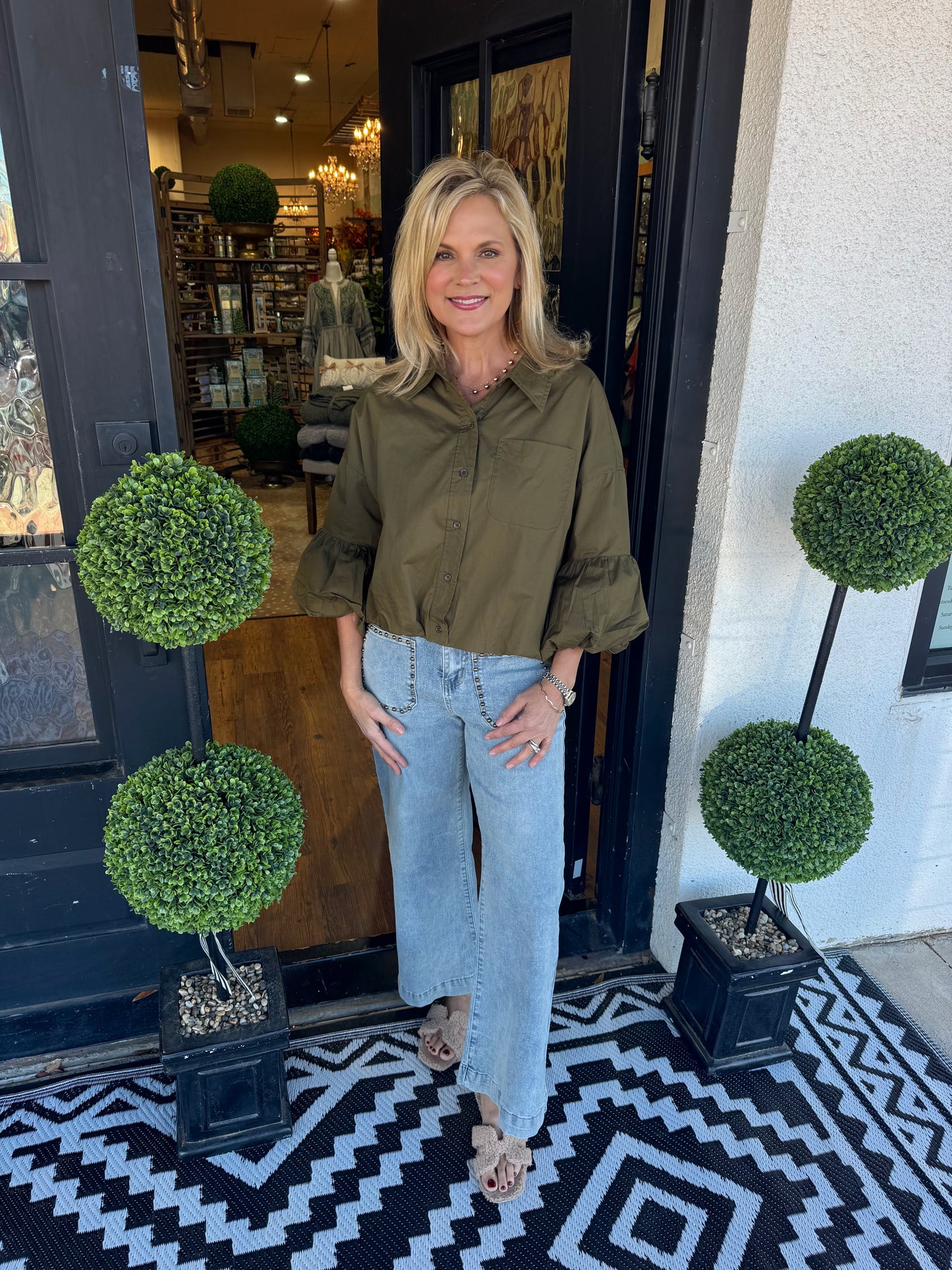 Oakley Top - Ash Olive