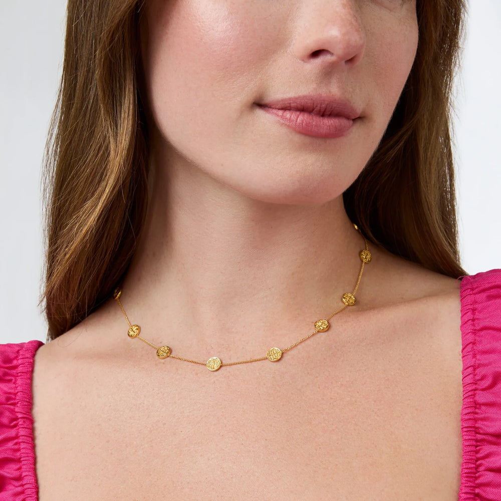 Valencia Delicate Station Necklace - Gold