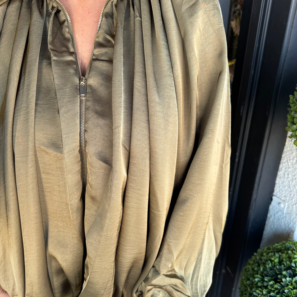 Banks Bomber Jacket Top - Olive