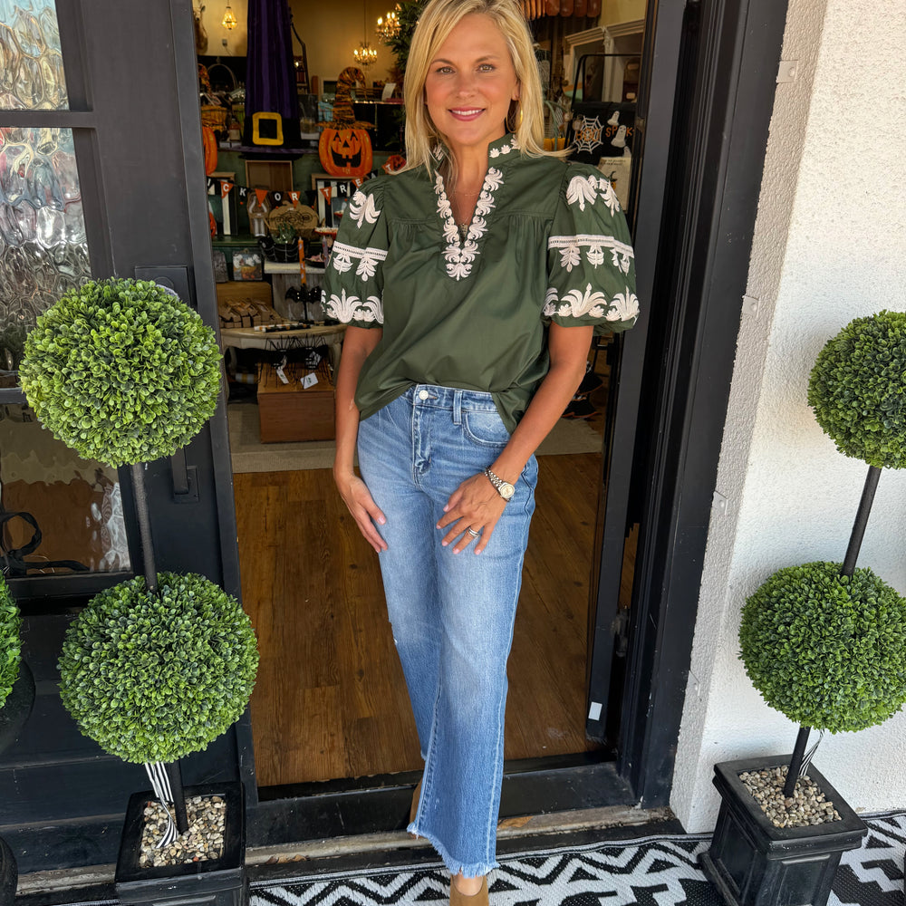 Savannah Top - Dark Green