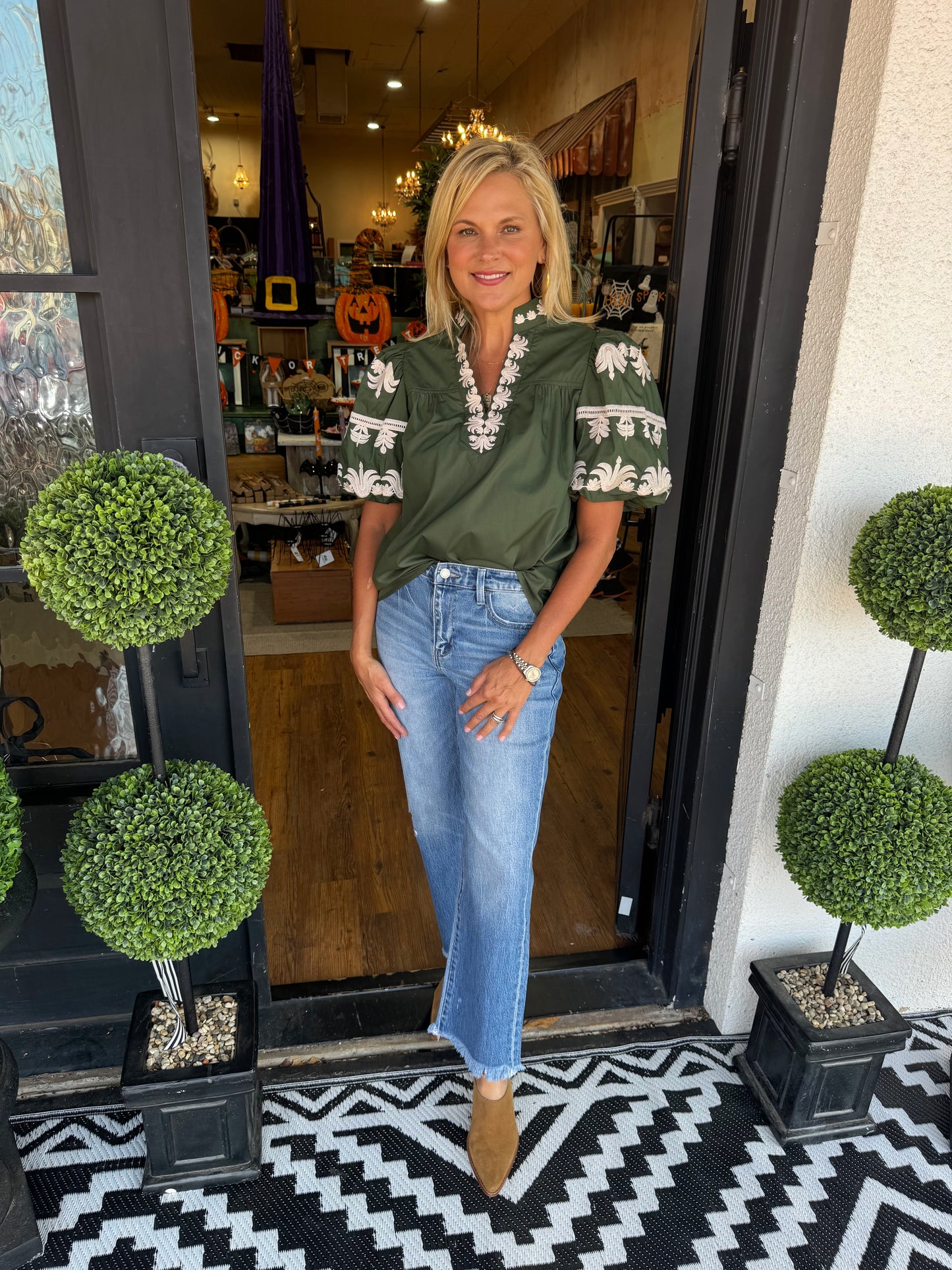 Savannah Top - Dark Green