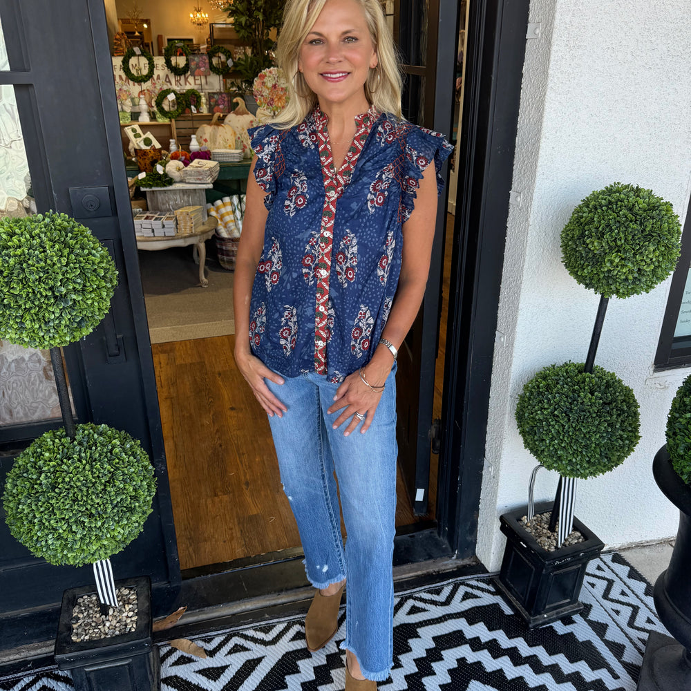 Carmen Top - Navy